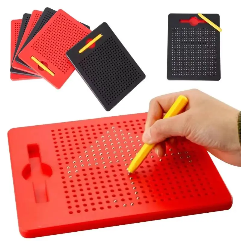 Kids Magnetic Drawing Board Ball Sketch Pad Tablet With Pen Montessori Educational Toys For Children Trip Activities Magnet Toy