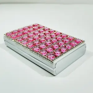 Ladies' slim cigarette case with diamond inlay, fashionable cigarette case, cigarette storage case Cover