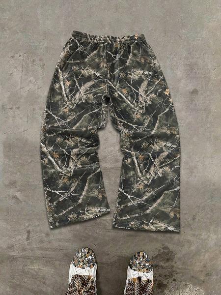 Men's Camo Print Straight Leg Sweatpants, Street Fashion Casual Regular Fit Camo Print Trousers for Daily Wear, Men's Bottoms for Summer, Athleisure Pants