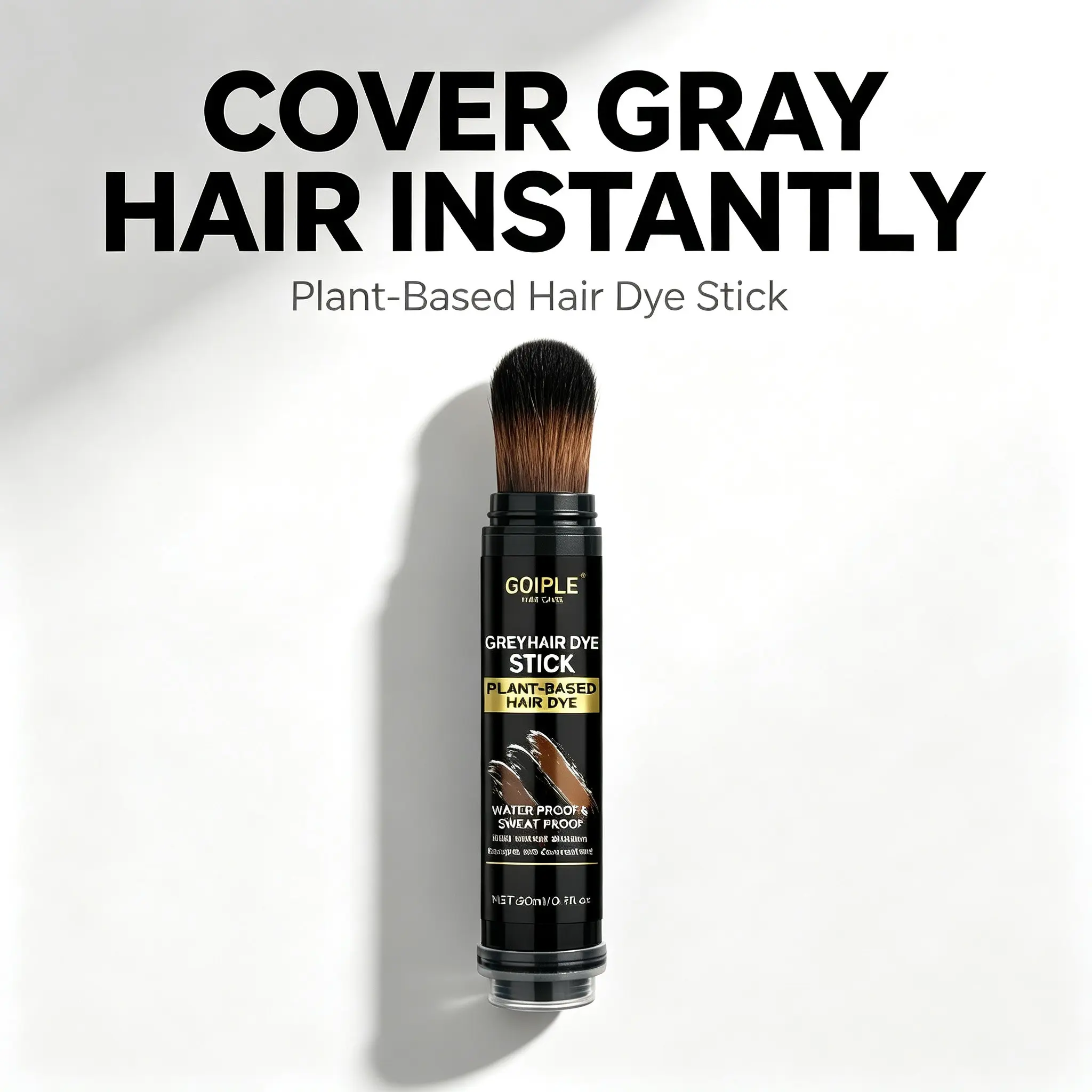 Goiple 0.7fl.oz/20ML Hair Concealer Stick, Haircare, Quick Root Touch-Up, Waterproof Sweat-Proof, Long-Lasting, Easy to Use, Natural Look