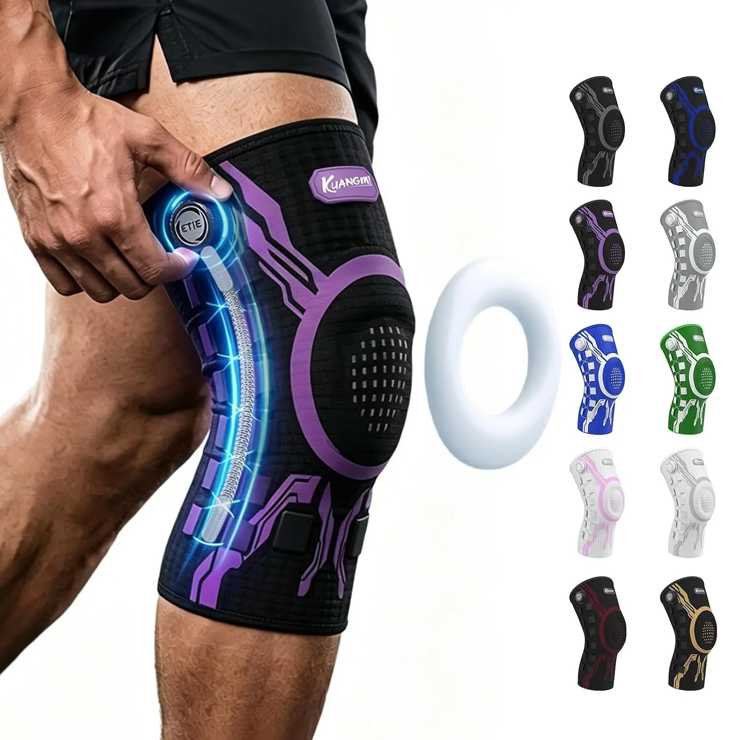 Knob Knee Brace for Pain Relief,  Adjustable Compression Knob & Micro-Adjustable Support for Perfect Fit, Arthritis Pain Relief, Meniscus Tear Recovery, Joint Stability for Sports & Daily Use
