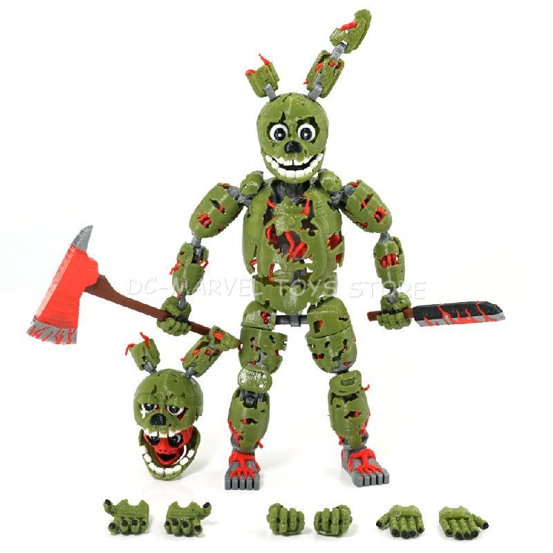 In Stock 3d Printed Five Nights At Freddy'S 3 Springtrap T13 Multi-Jointed Movable Shapeshift Action Figure Toys