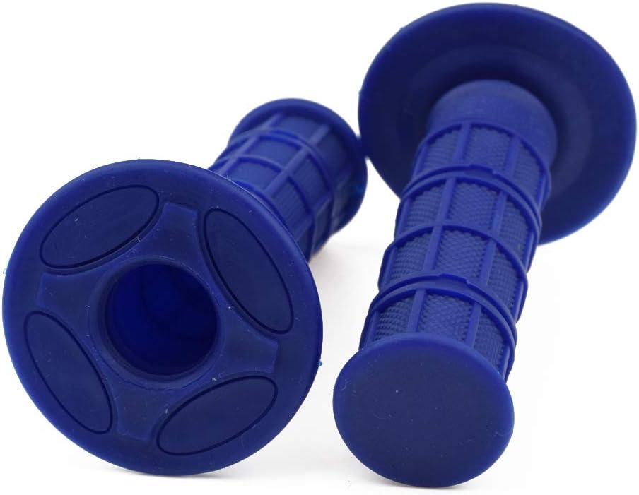 7/8 Inches Universal Motorcycle Grips Hand Grips for CRF50 CRF125 YZ80 YZ85 YZ250 KLX110 TTR125 SSR125 Pit Dirt Bike Off Road Parts Blue Rubber