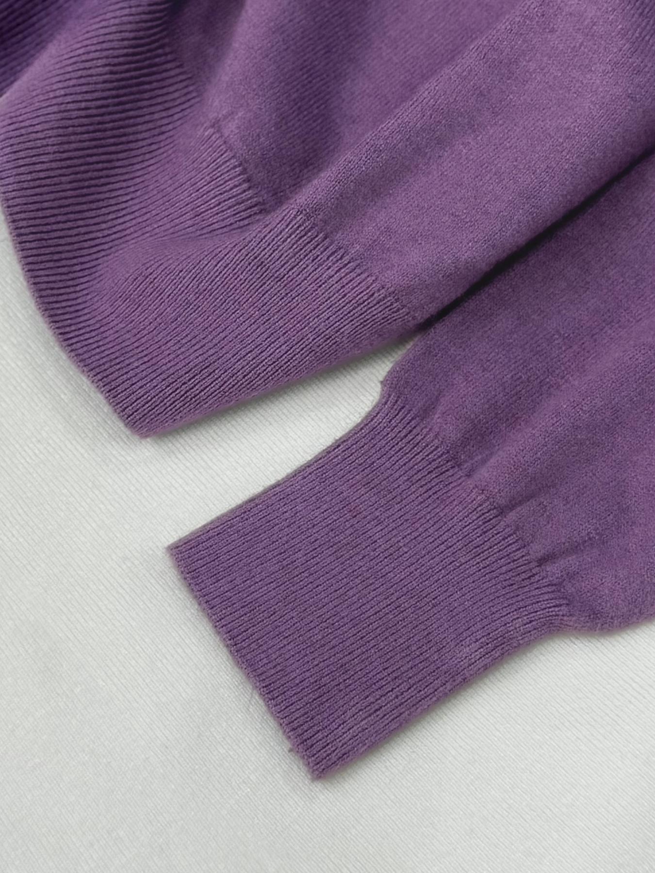 Women's Plain Round Neck Sweater, Casual Fit Long Sleeve Crew Neck Jumper for Fall & Winter, Fashion Ladies' Knitwear for Daily Wear