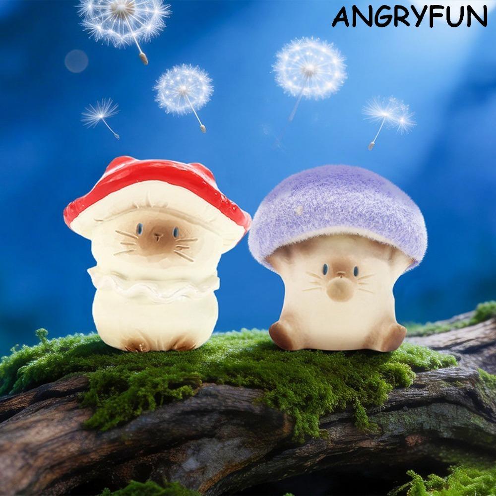 ANGRYFUN Cat Fantasy Mushroom Series Blind Box Figure – Cute Siamese Cat Collectible Mini Figurine, Desk Display Gift for Girls and Collectors