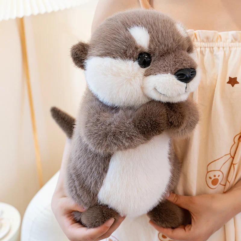 Kawaii Cartoon Animal Otter Plush Toys Huggable Soft Sea Otter Stuffed Doll Peluche Cute Furry Otter Doll Children Gifts
