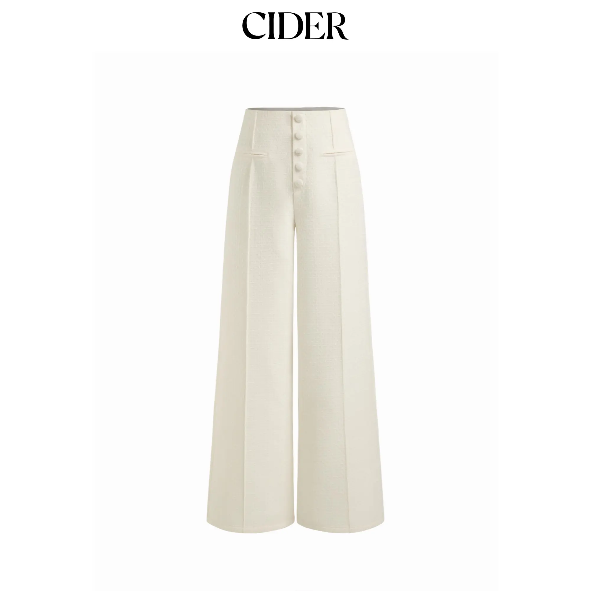 Cider Tweed High Rise Wide Leg Trousers