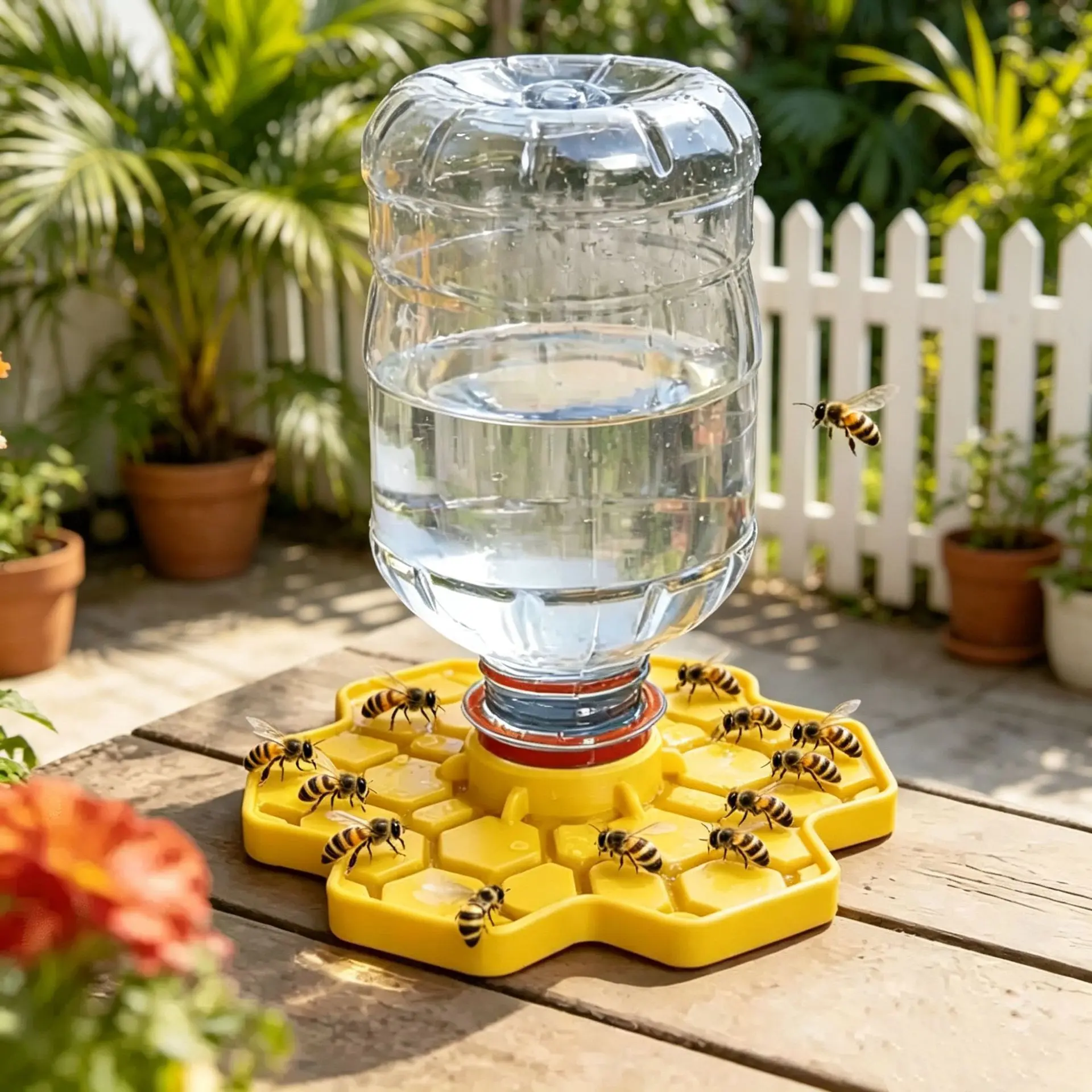 Hive Bee Drinking Tool, Safe Bee Feeder for Garden and Patio, with Resting Place, Beneficial Bee Waterer for Bees and Butterflies