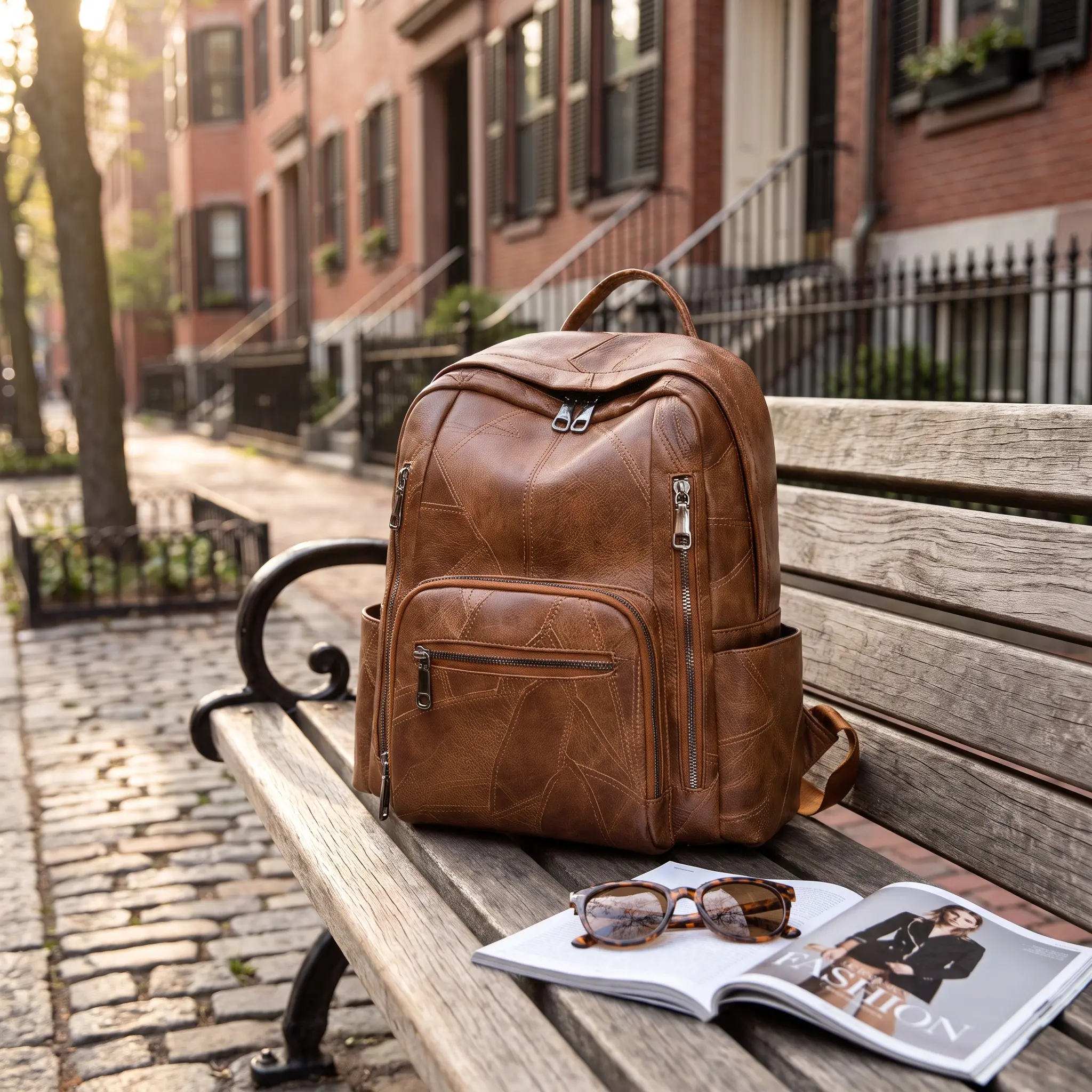 Back-to-School Essential: Stylish Women's PU Leather Backpack | Versatile for Campus & Travel | Soft PU Leather, Lightweight, Zipper Closure, Solid-Color Everyday Staple