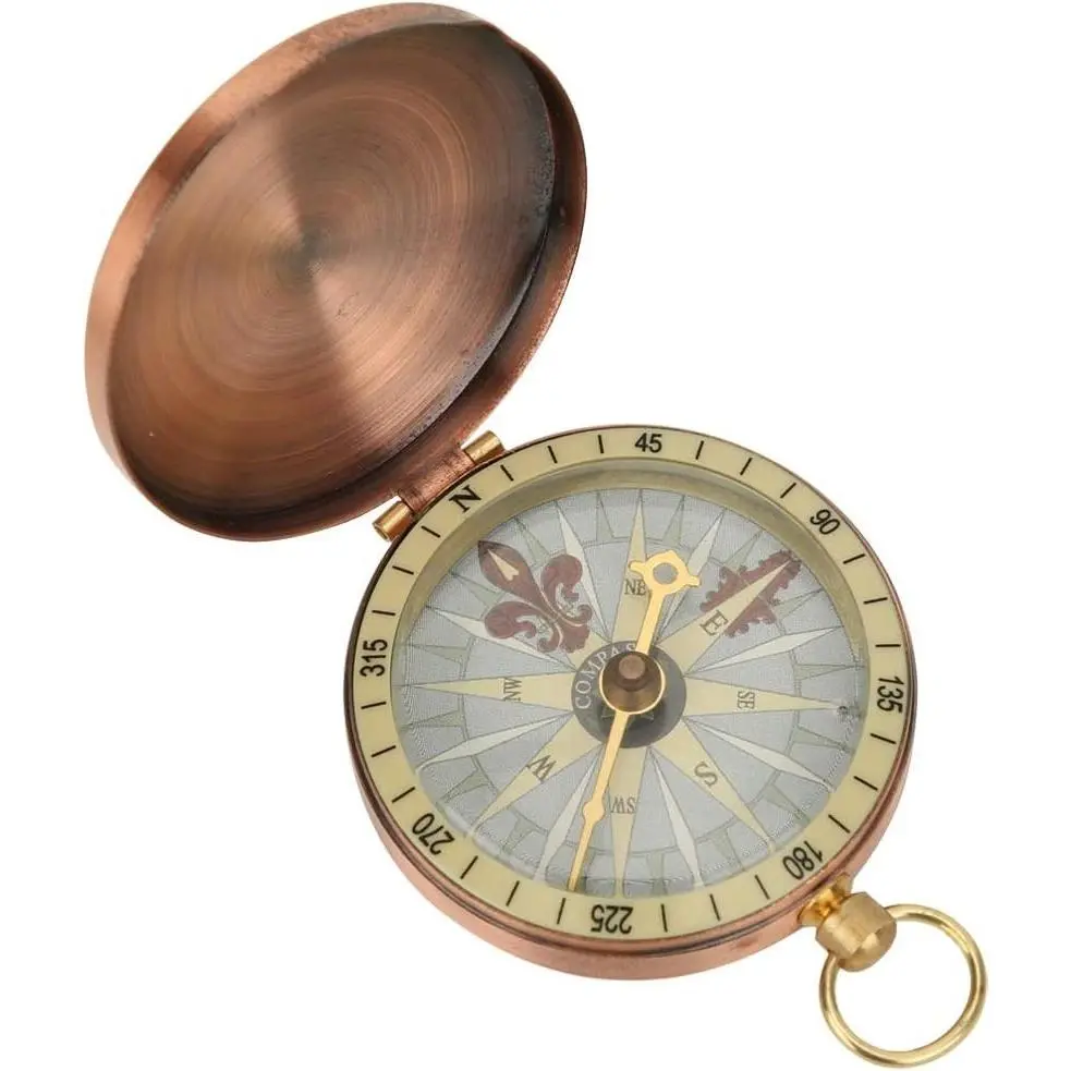 Vintage Pocket Compass Classic Retro Flip Navigation Camping Watch