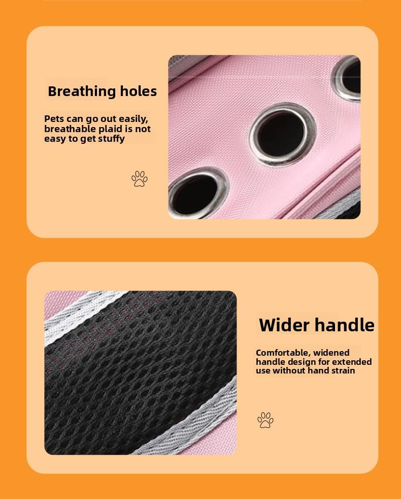 Pet Backpack Carrier - Breathable Transparent Space Capsule Astronaut Design with Mesh Pocket & Adjustable Straps, Portable Large Capacity Travel Backpack for Small Dogs & Cat