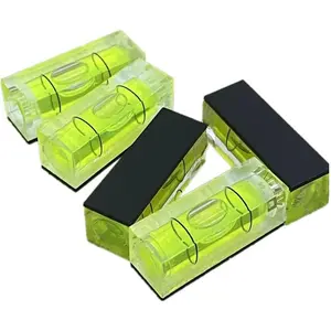 5Pcs Magnetic Small Bubble Levels 29x10x12mm Mini Square Bubble Spirit Level Measuring Layout Tools (29mm)