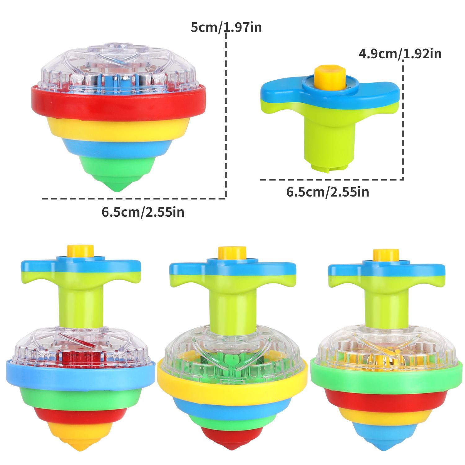 LED Glow Spinning Top, 1pc Colorful Flashing Light Fun Fidget Toy for Kids, Boys & Girls, Birthday Party Favors, Sensory Play Indoor/Outdoor Rotating Gyroscope Toy, Anti-Stress Stress-Relief Toy