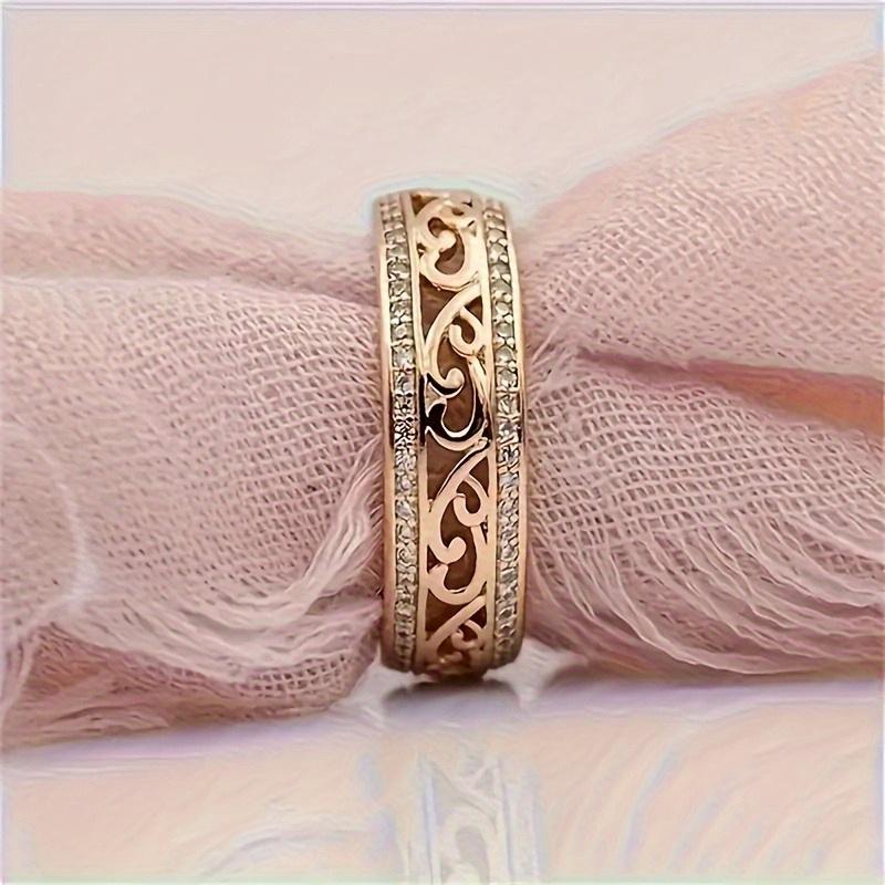 Elegant Timeless Pattern Birthstone Stackable Ring - Anniversary, Engagement, Wedding & Bridal Jewelry | High-Quality Women’s Accessories for Festive & Daily Wear