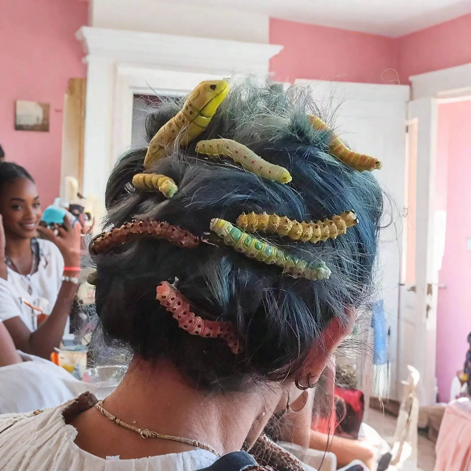 12PCS Fake Caterpillar Hair Clips, Funny Bug Hair Clips, Realistic Novelty Hair Accessories for Halloween Costumes, Cosplay, Pranks, Festivals, Parties, Raves, Gag Gifts & Dress-Up tiktokshopbacktoschool
