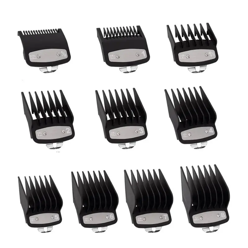 Multi-Size Hair Clipper Guards, Cutting Guides with Metal Clip Compatible with Wahl Clippers, 1/16 In-1 In (1.5-25mm)