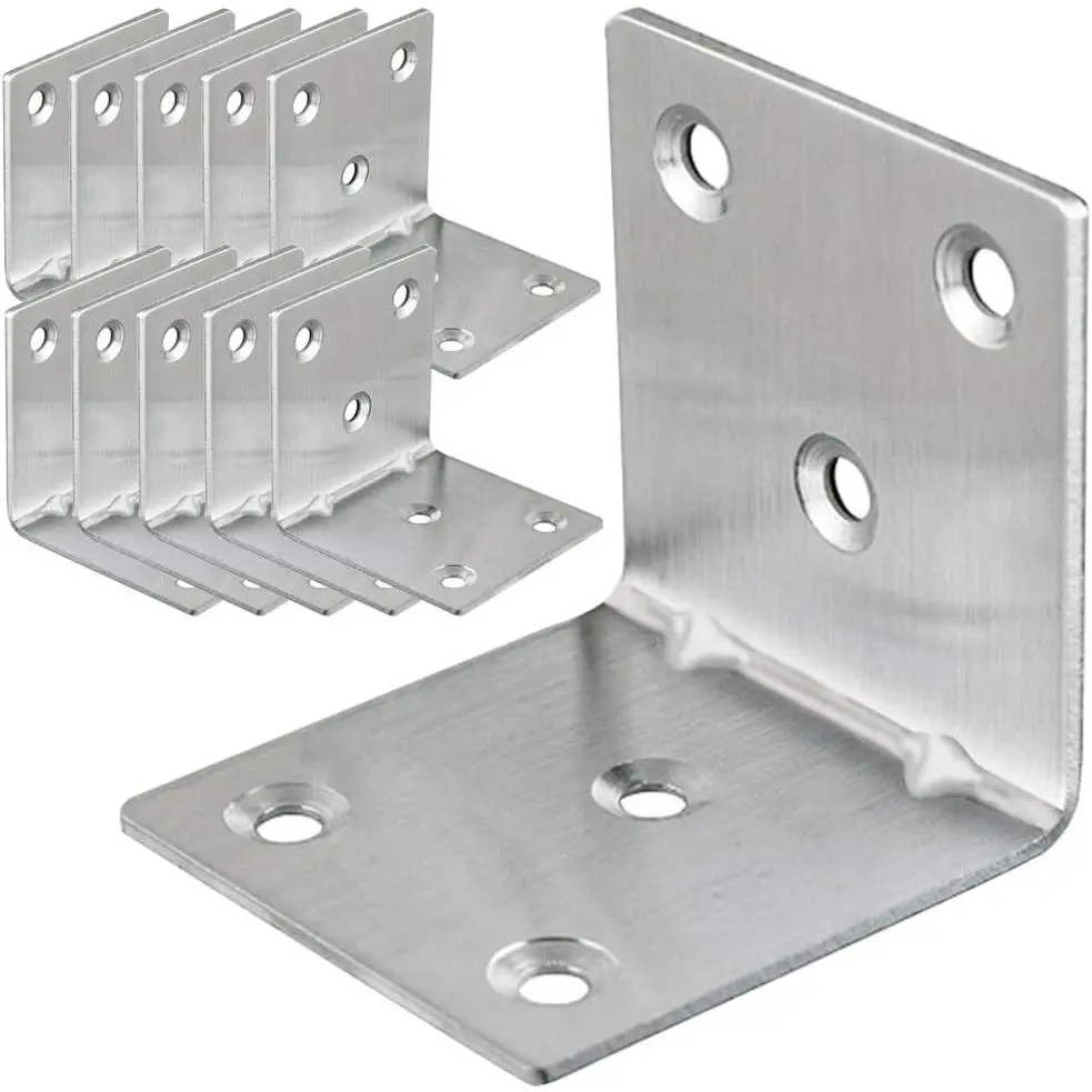 20PCS L Brackets Corner Bracket 2"x2"x2", Heavy Duty Corner Brace for Wood, Right Angle Brackets, 50MM 2Inch Wide 90 Degree Bracket for Wooden Frame Furniture Shelves Chairs