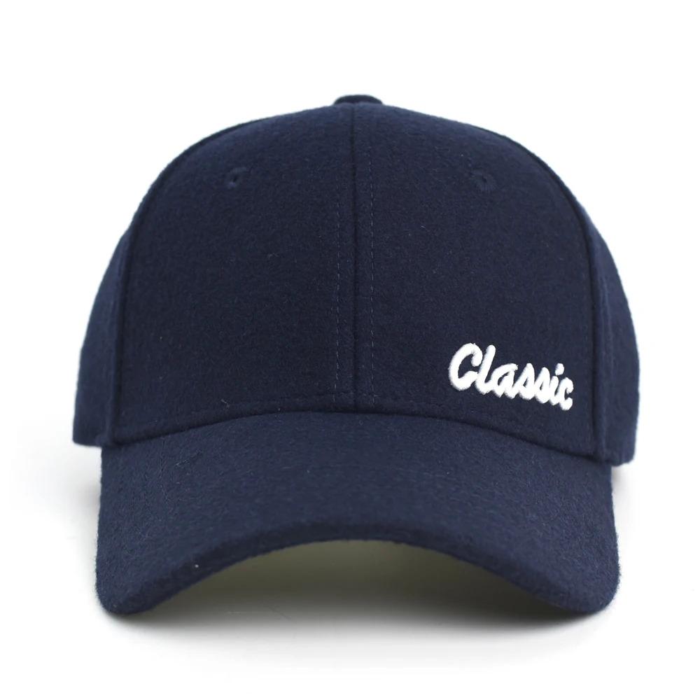 Autumn Winter Wool Baseball Cap Men Women Casual Dad Hat Adjustable Fashion Trucker Style Low Profile