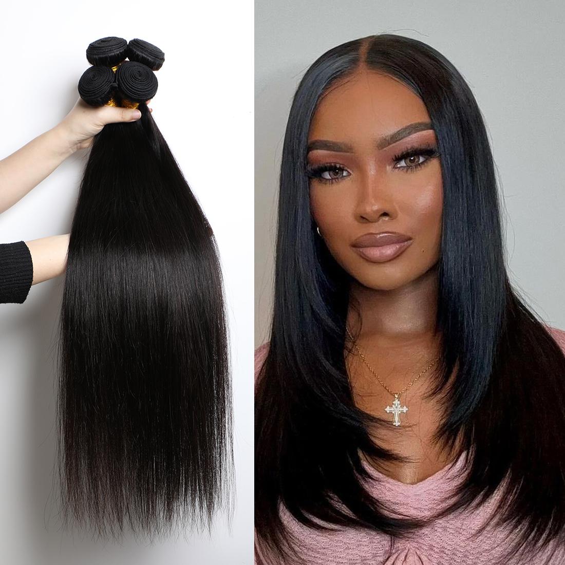 IWISH 12A Straight Human Hair Bundles Brazilian Remy Hair Extension For Black Women 30 32 Inches Hair Weave Bundles Natural Black Color 1B 1/3 Pcs IWISH 12A Straight Human Hair Bundles Brazilian Remy Hair Extension For Black Women 30 32 Inches Hair Weave Bundles Natural Black Color 1B 1/3 Pcs