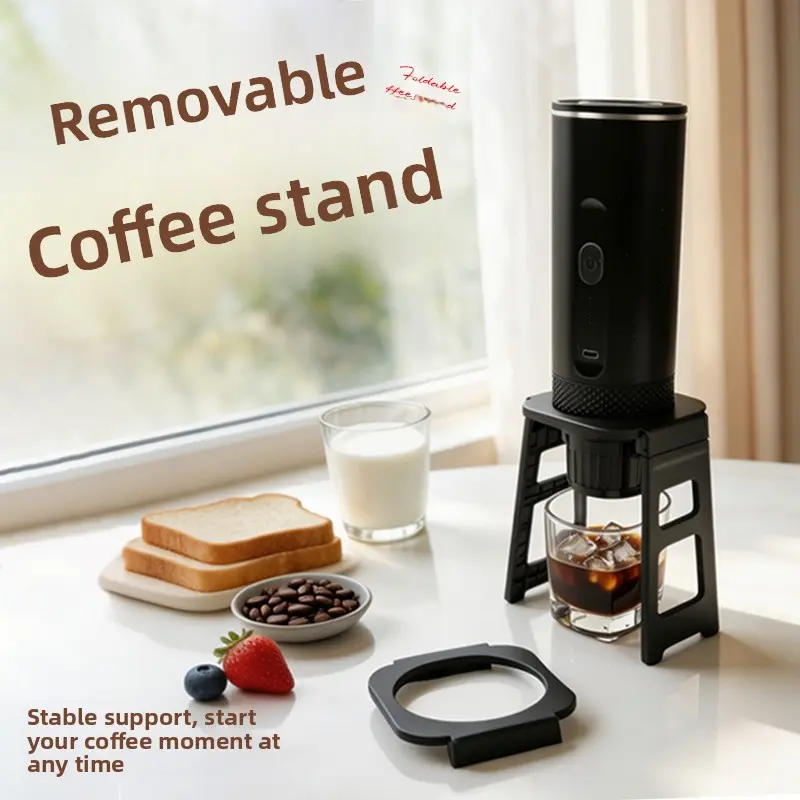 Portable Coffee Maker Stand Lightweight Outdoor Detachable Coffee Machine Stand Tamper Scoop Coffee Making Tools Coffee Accessories Kit