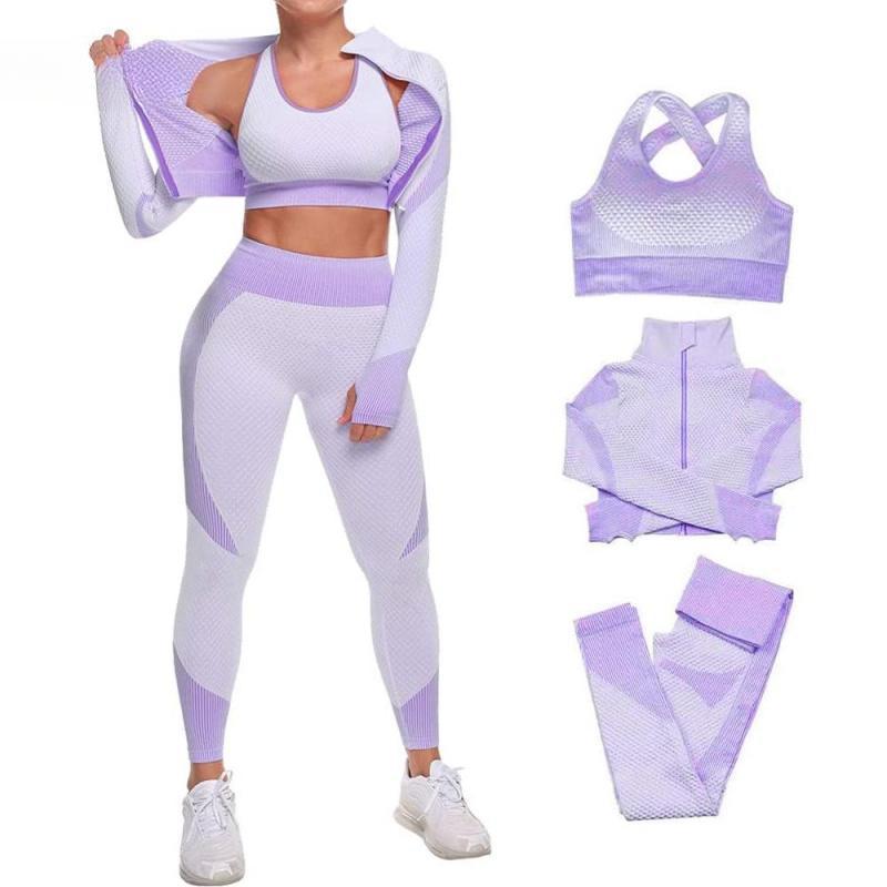 3-Piece Seamless Workout Set |       Gym/Yoga/Running |       Women’s Fitness/Sports/School Sportswear