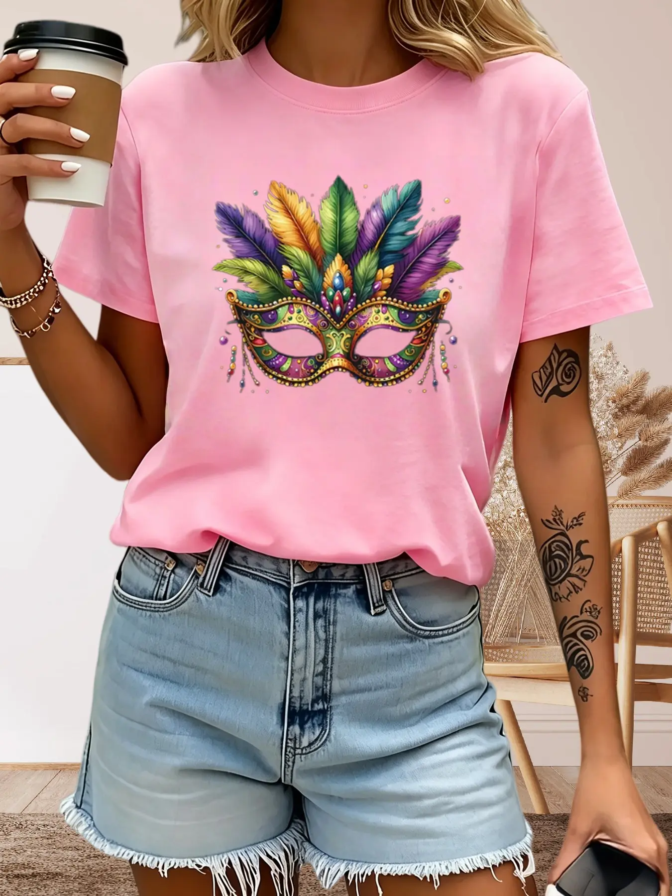 <jit Bottom Base> Women's Casual T-Shirt, Single Piece, Comfortable and Stylish, Perfect for Daily Wear, Ideal for Relaxing Days
