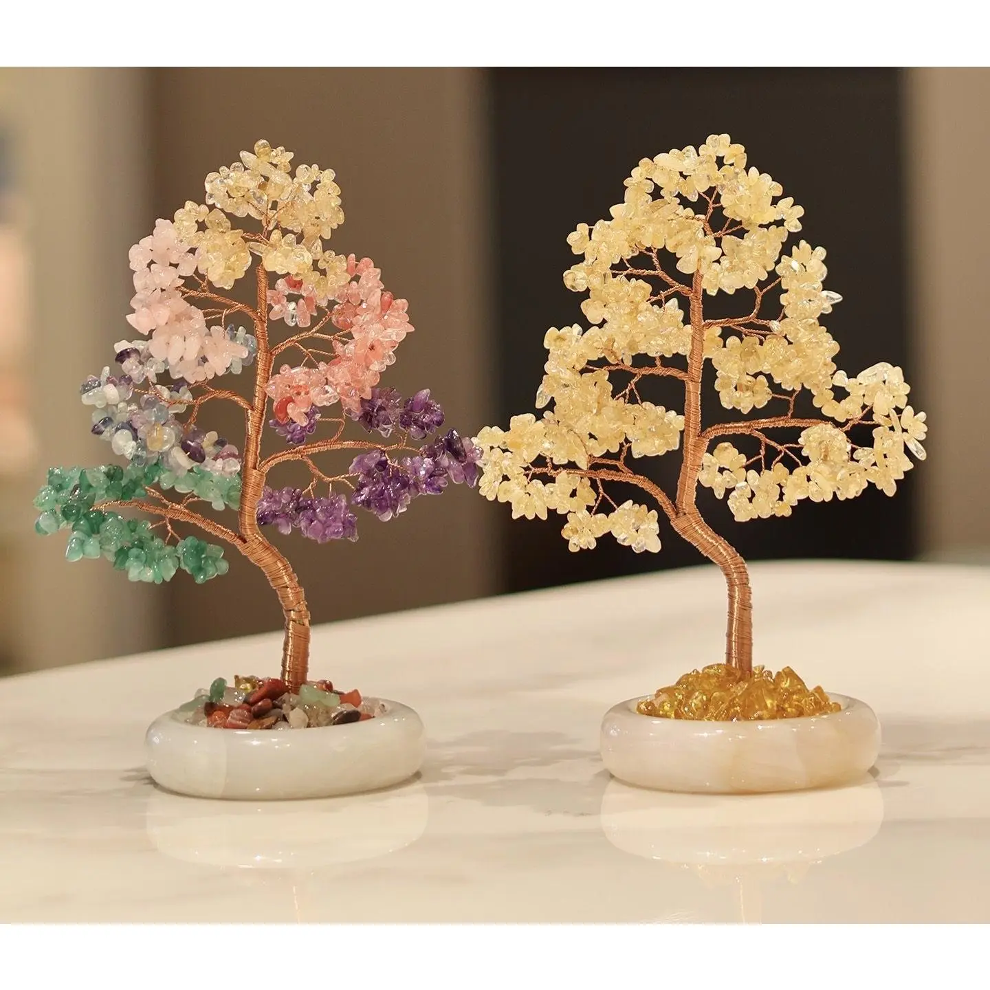 2026 New Tree Statue Home Decor Accents - Decorative Ornaments for Living Room, Home Office