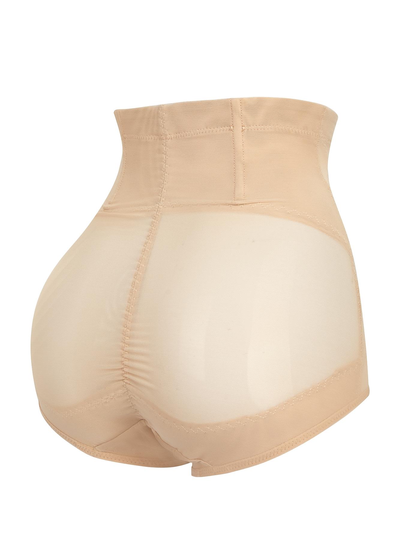 【Plus Size】 Solid Color Mesh Criss Cross Design High Waist Shapewear Panty, Breathable Comfortable Tummy Control Butt-lifting Shaper, Tummy Control Butt Lifter, Ladies Shapewear Bottoms