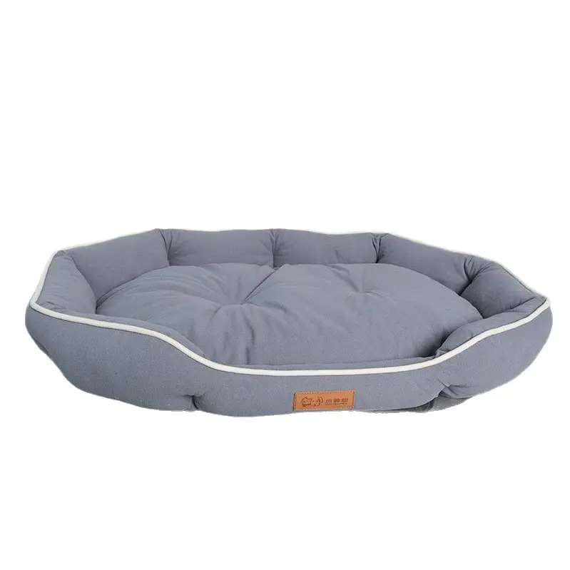 Orthopedic Dog Bed for Large & Medium Breeds - Supportive Neck Pillow Design, Non-Slip Bottom, Comfortable Plush Pet Mat for Deep Sleep