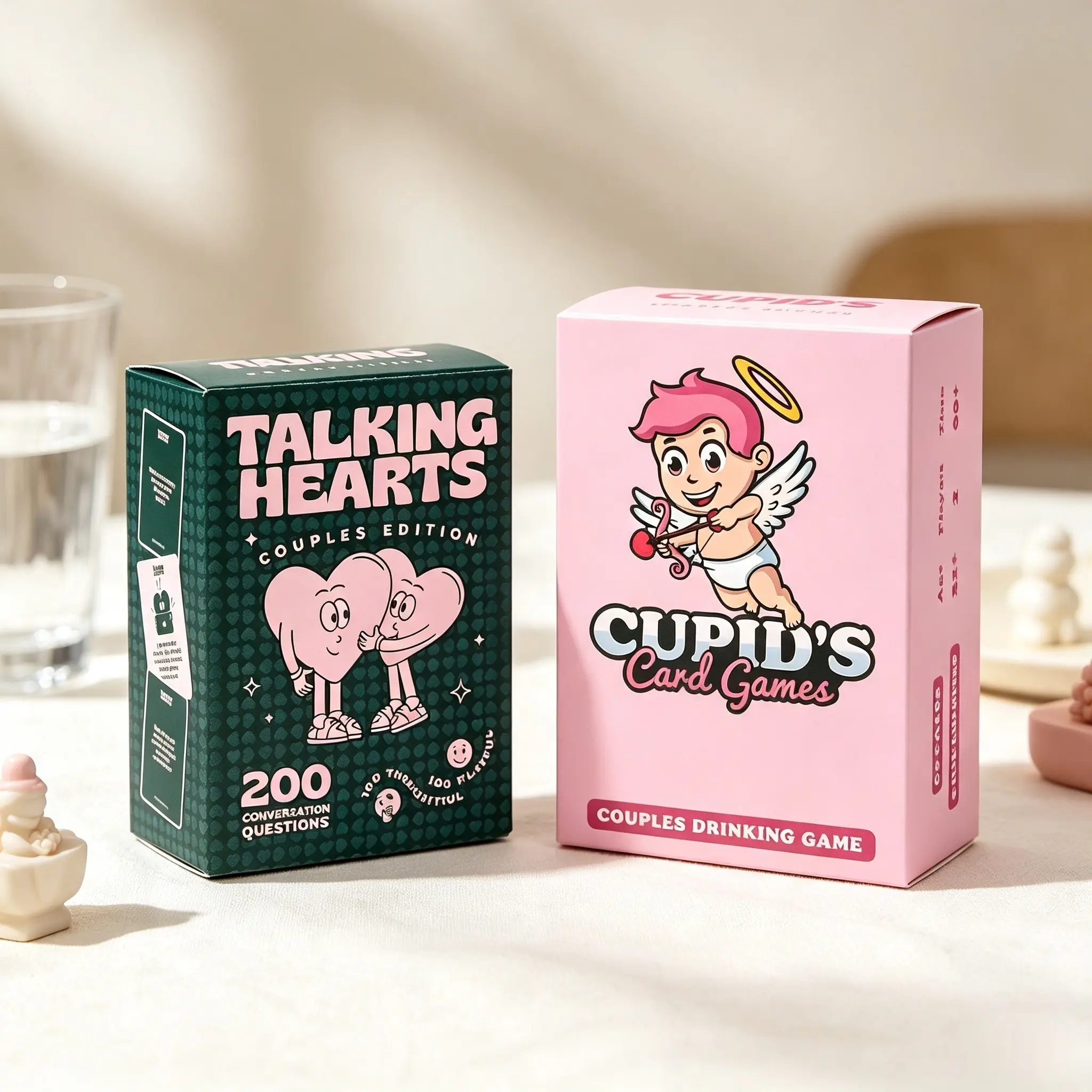 2 Box Couple Interaction Card Game Set, Fun Romantic Casual Board Game, Conversation Quiz Drinking Game Cards, Date Party Icebreaker Toy