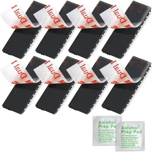 EZ Pass/IPass/IZoom/SunPass Mounting Strips 8 count (4 Sets), Peel and Stick Adhesive Strips  Lock Tape (8, Black)