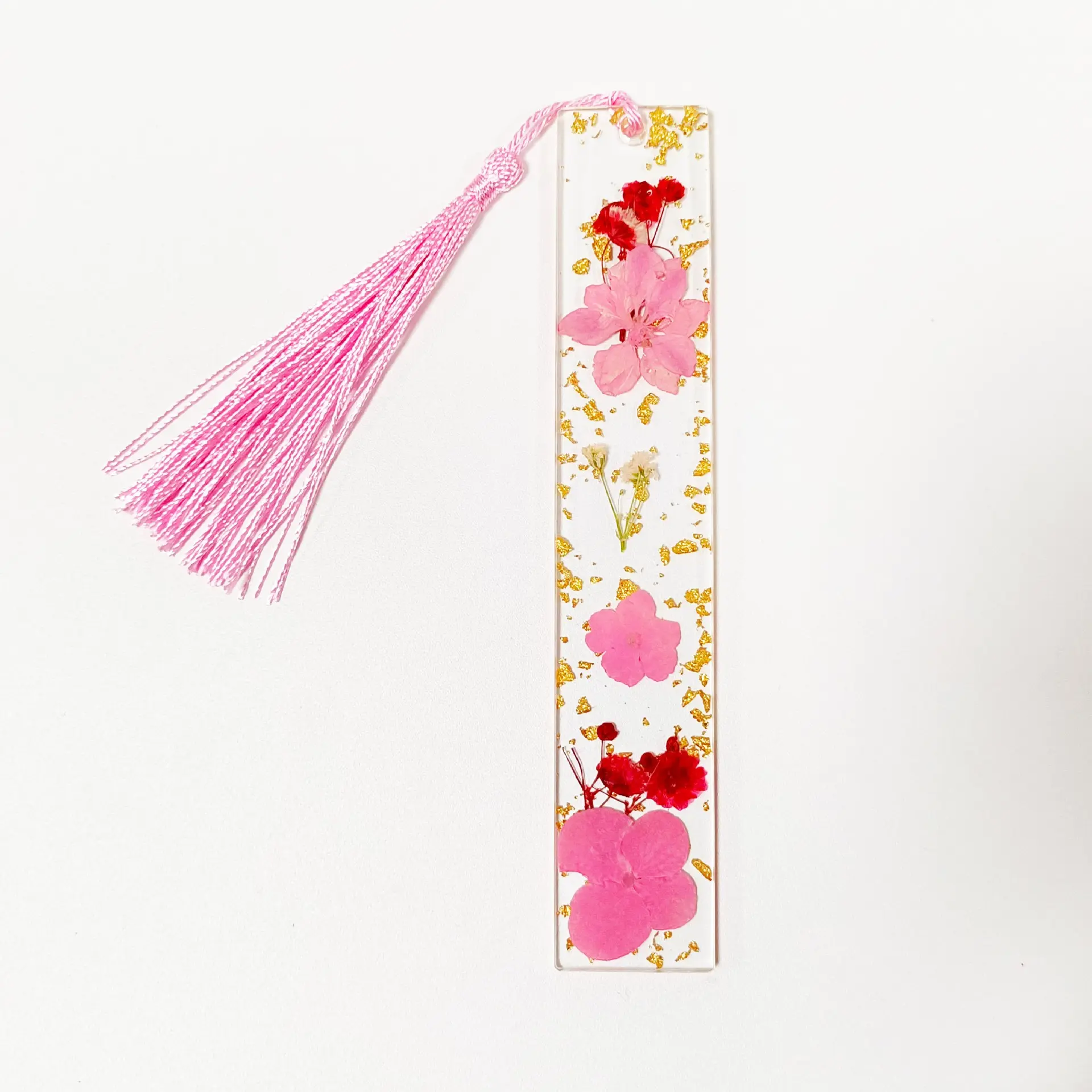 Transparent Acrylic Dried Flower Bookmark, High Aesthetic Literary Stationery, Lightweight Durable, Multiple Colors, Student Reading Marker, Graduation Gift, Best Friend Souvenir