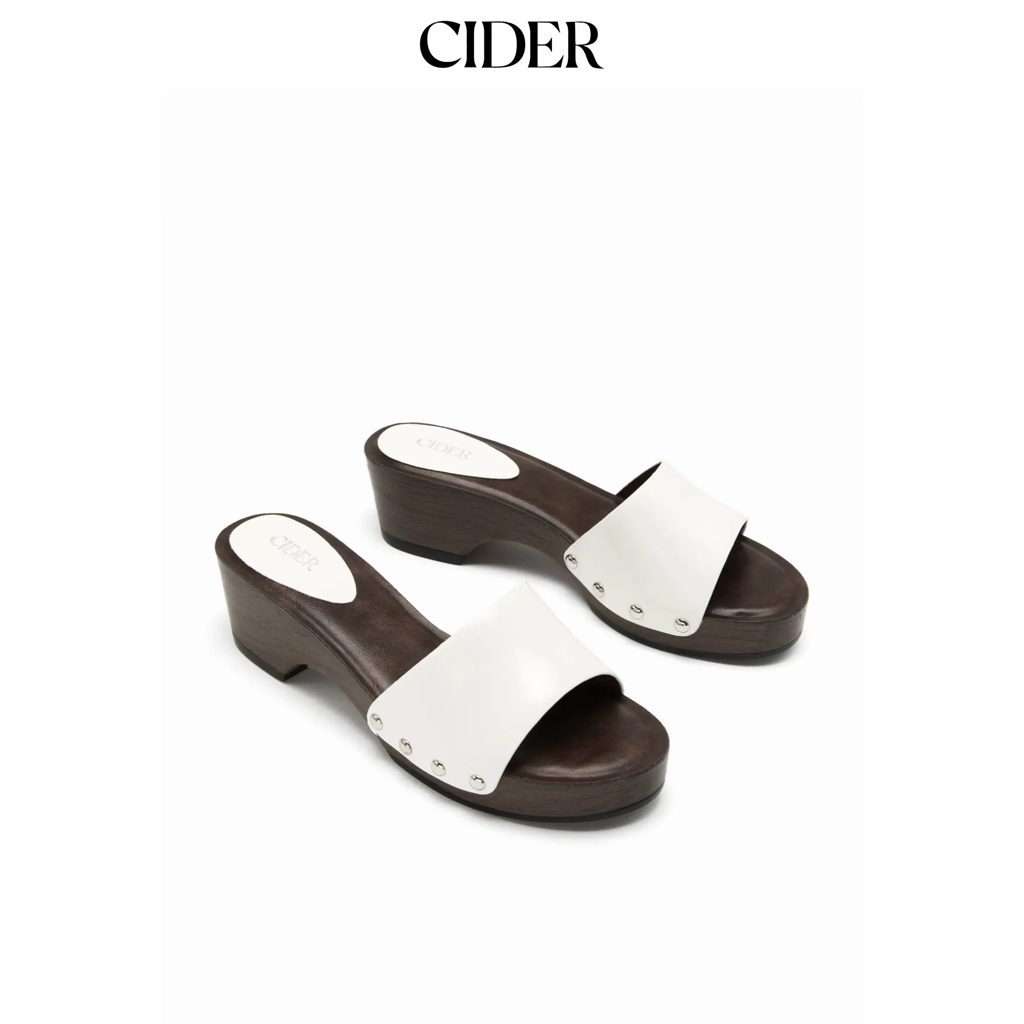 Cider STUDDED PLATFORM MULE SANDALS SohoChic
