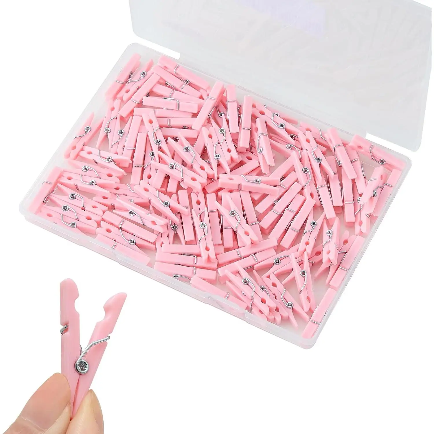 100 count  Shower Clothespins Girl Plastic Mini Clothes Pins 1.4 Inch Small  Clothespin for  Shower  DIY Photos Crafts Party Decorations