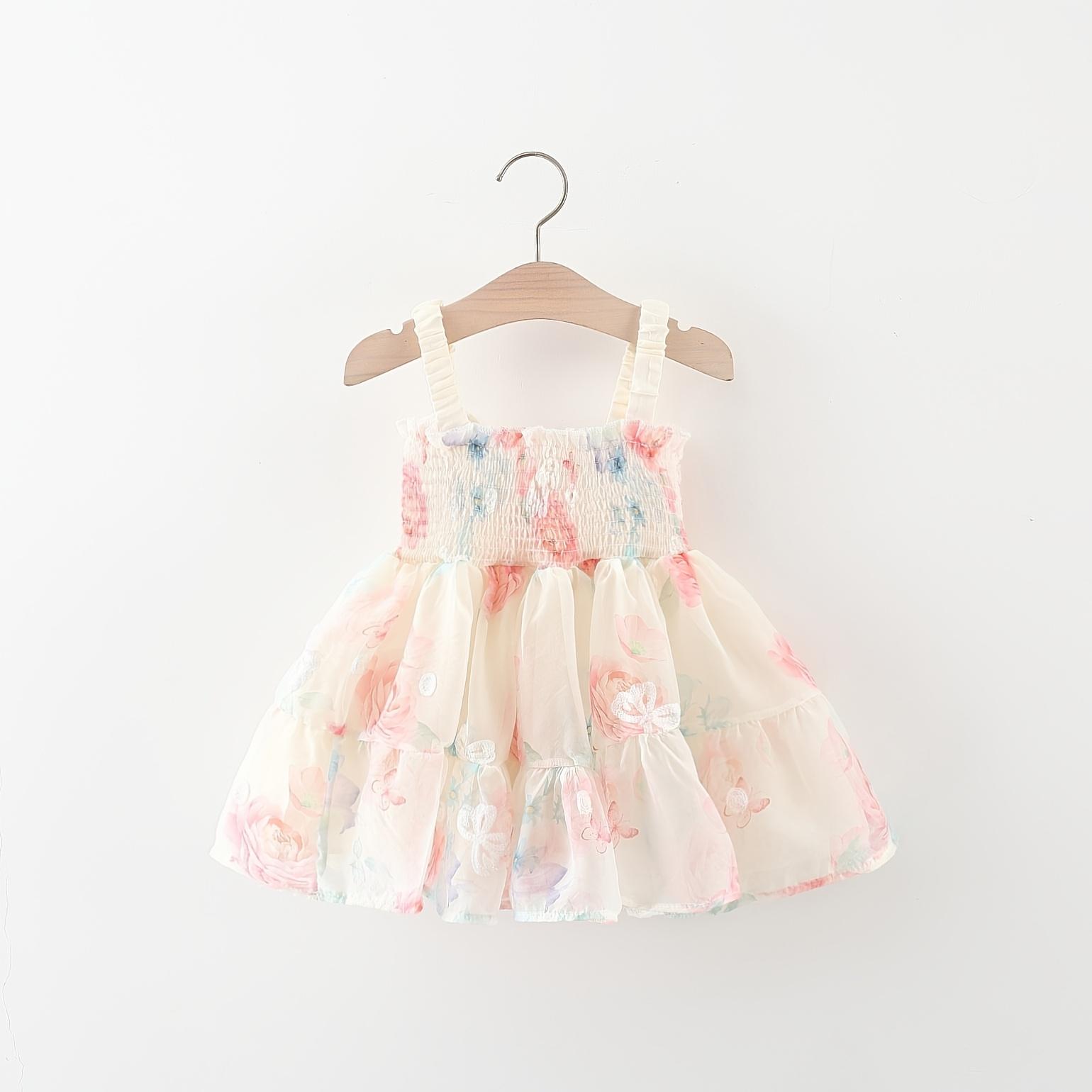 Summer Fairy Dress for Baby Girls with 3D Butterfly Wings, Perfect for Sweet Birthday Parties And Evening Events, Stylish Princess Gown for Girls Aged 0-3