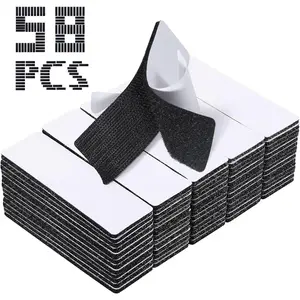 58 Sets 1x4 Inch Hook and Loop Strips with Adhesive 58 Pairs/116 Strips, Hook and Loop Bulk Black  Sticky  Fastener, Heavy Duty Double-Sided Adhesive Tape for  Office School and Crafting