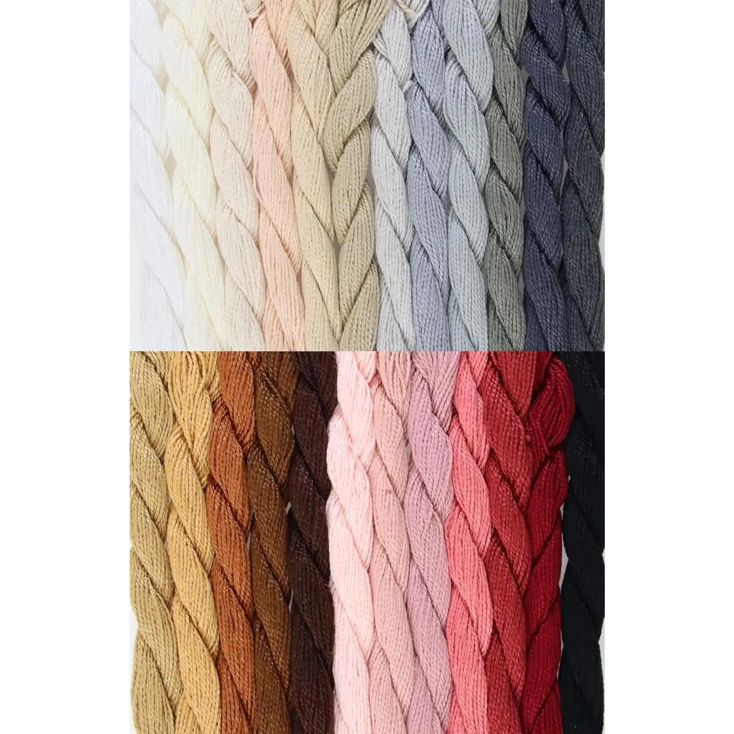 648 Yards (600 Meters) Mercerized Pearl Cotton Crochet Needlepoint Thread,Size 5, 24 skeins,Mixed Color 6