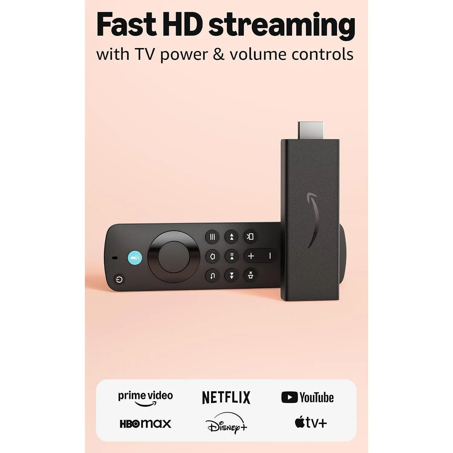 Amazon Fire TV Stick HD, free and live TV, Alexa Voice Remote, smart home controls, HD streaming