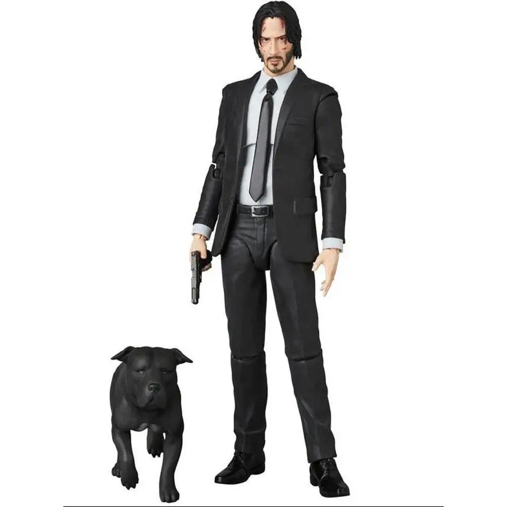 Mafex 085 John Wick with Dogs PVC Collectible Joints Moveable Action Figure Toy