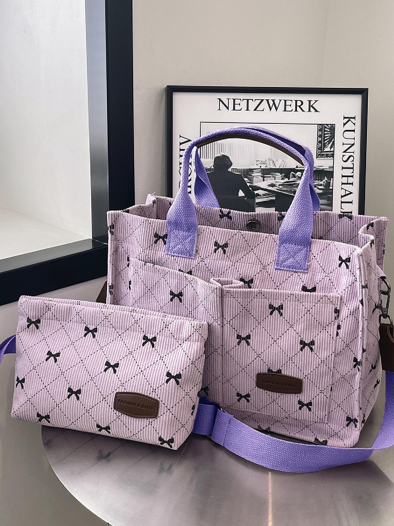 Women's Strawberry Pattern Crossbody Tote Bag & Purse, Casual Versatile Shoulder Bag & Coin Purse, Trendy High-quality Daily Commuting Bag, Fashionable Bag, Casual Handbag Satchel