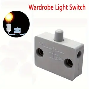 Closet Door Contact Switch, Mechanical Door Control Button for Cabinet Lights, Auto-On/off When Opening/closing Doors