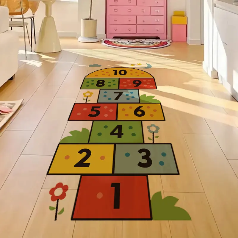 Colorful Hopscotch Floor Stickers, Decorative Floor Sticker, Kids Number Game Floor Decals for Classroom Playroom Decor,Preschool Back to School Decor