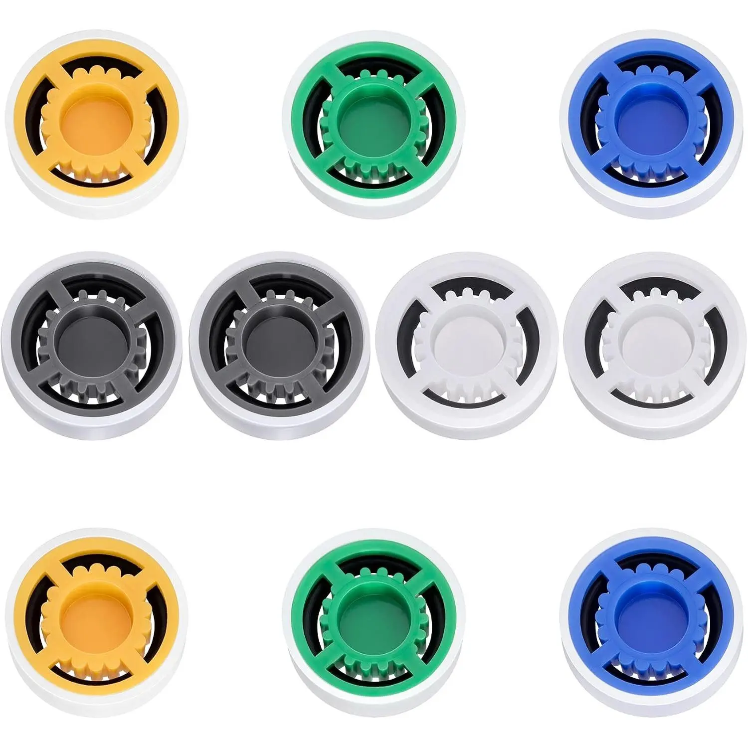 10 count Shower Flow Reducer Limiter, gpm 1.5 1.8 2.0 2.5 3.0 | Water Saver Adapter Set for Handheld Shower, Bathroom, Toilet (0.56x0.54 x 0.21inch)