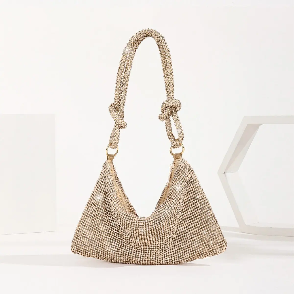 Sparkly Rhinestone Beaded Evening Clutch for Women, Artificial Leather Mini Bag with Glitter Finish for Party, Banquets, and Holiday Events, Clutch Purse, Evening Clutch Bag