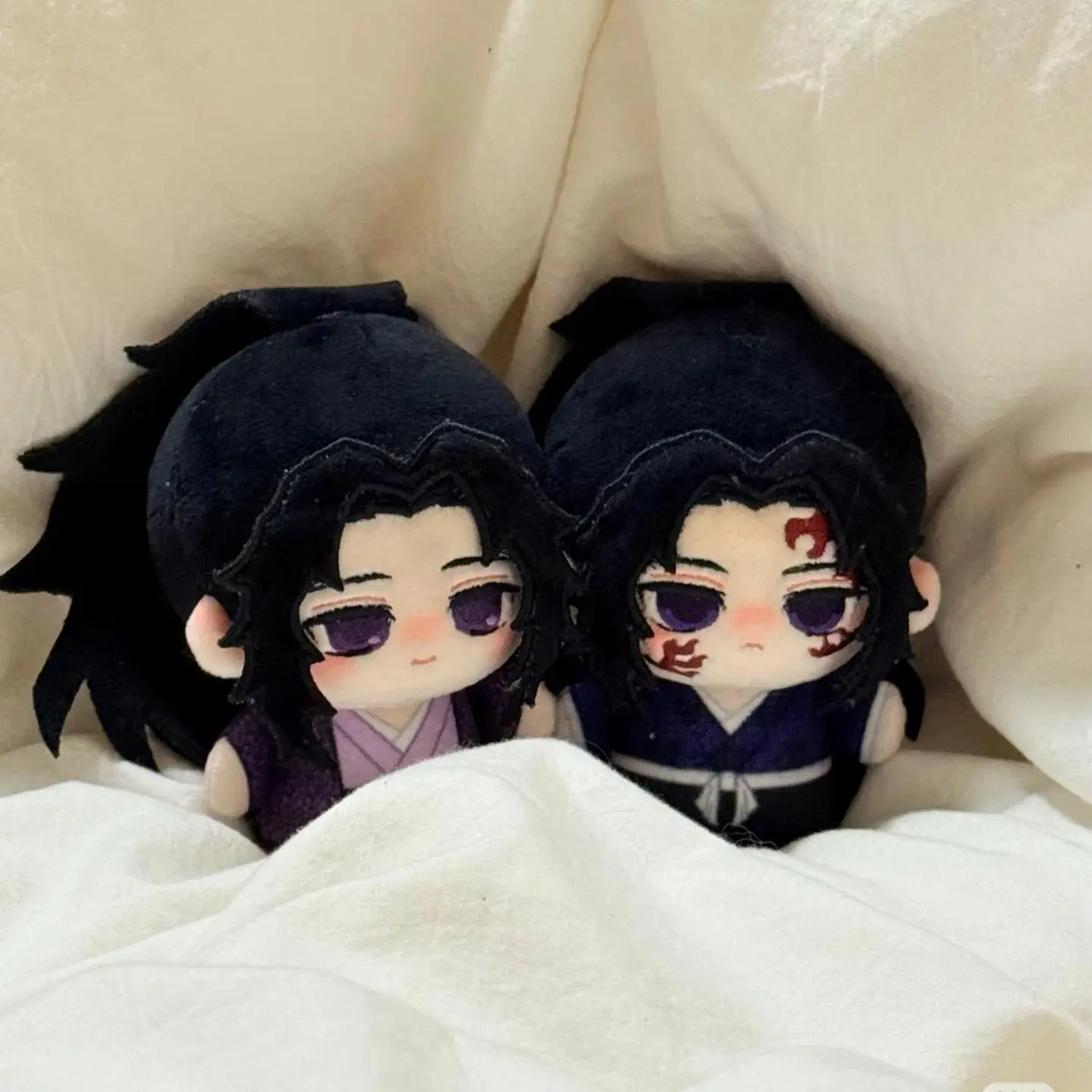 Demon Slay 10cm Plush Doll Soft Kokushibo Plushies Anime Tsugikuni Michikatsu Stuffed Toy Pendant Dolls Collection Birthday Gift