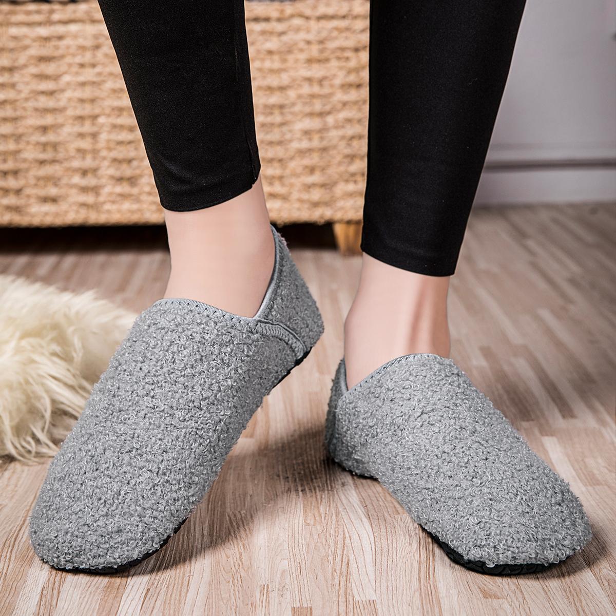 Winter Cotton Shoes for Women House Slippers Cozy Sock Shoes with Soft Rubber Sole Slip On for Indoor Outdoor SpringStatements