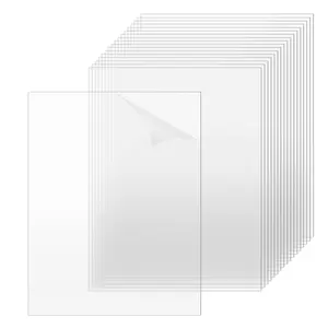 20 count Plexiglass Sheets, 8.5" x 11" x 0.01 Clear  Sheet Panels, Clear  Plastic Sheet for Picture Frame, Invitations, Poster Frames Plastic Board