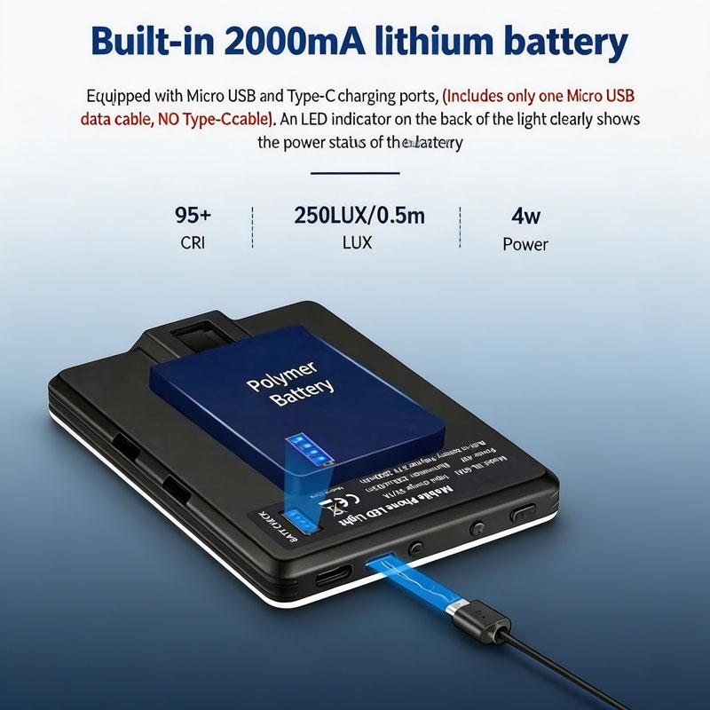 Selfie Light For Phone, Laptop, Tablets Camera Photography Video, With Front & Back Clip, Adjusted 3 LightModes For Phone, lPhon