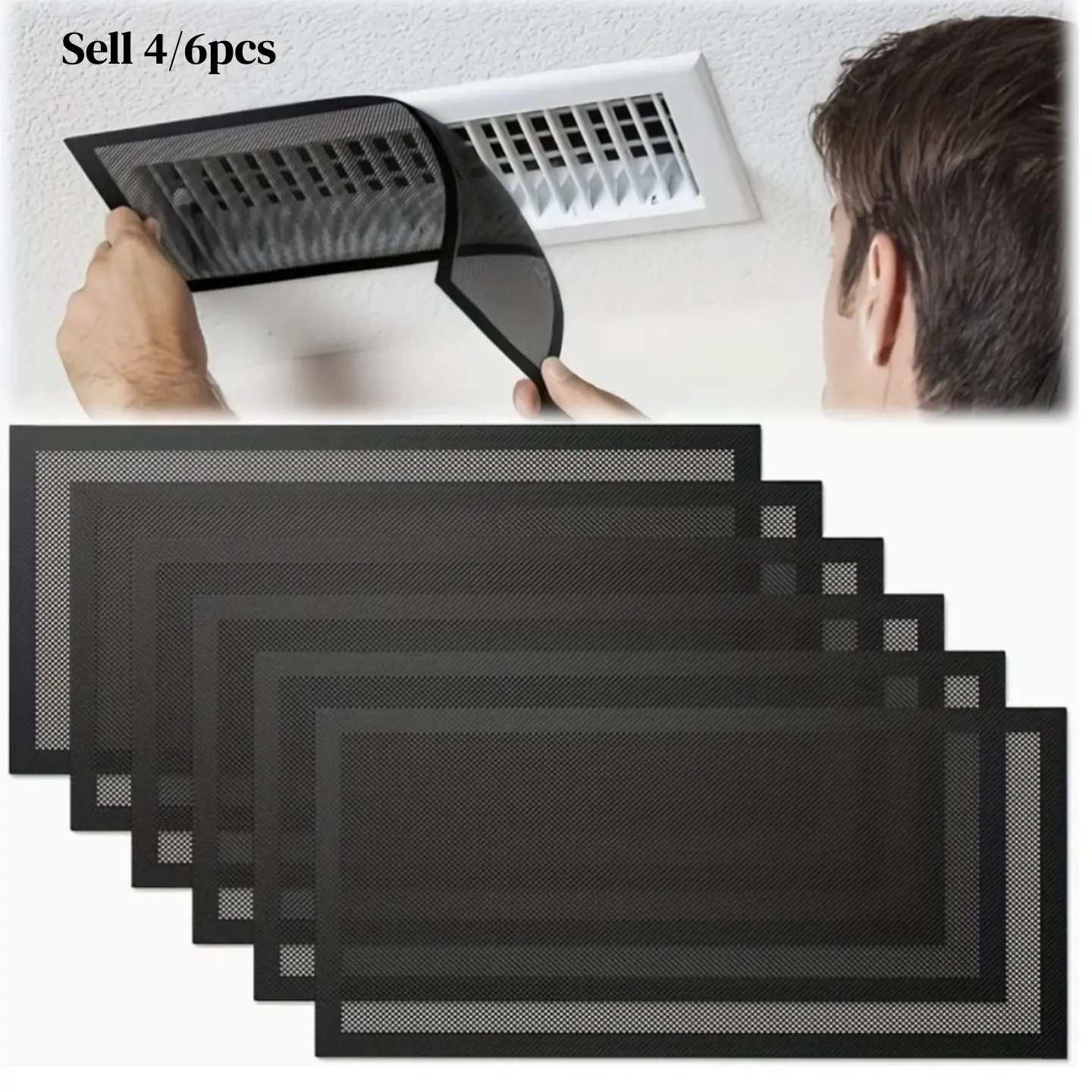 4/6pcs Vent Covers - Easy Install, No Power Needed, Ideal for Heating & Cooling Systems and Air Purifiers，Air conditioning vent cover，Air Conditioner Vent Dust Cover, Pack
