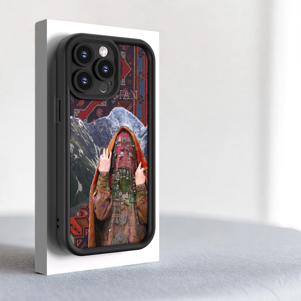 Tajikistan Art-Inspired Exotic Style - Durable and Long-Lasting |     Camera Protection |     Shockproof and Drop-Resistant |     Matte Anti-Slip |     Understated Light Luxury, UV Printed. Suitable for iPhone 17 E Air Pro ProMax iPhone16 15 14 Plus 13 12